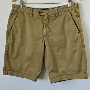 Ted Baker Men's Tan Flat Front Casual Shorts w/ Pockets, Sz 34R
